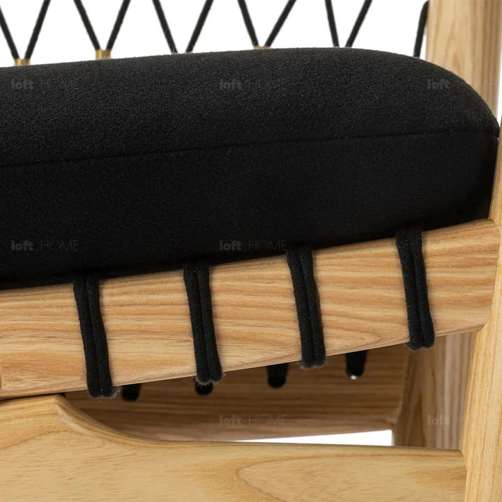 Japandi rope woven rocking chair hans wegner detail 16.