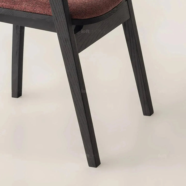 Japandi wood dining chair cuddy situational feels.