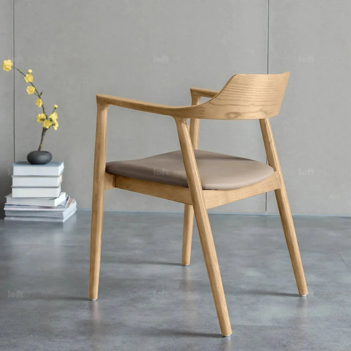 Japandi wood dining chair hiroshima detail 4.