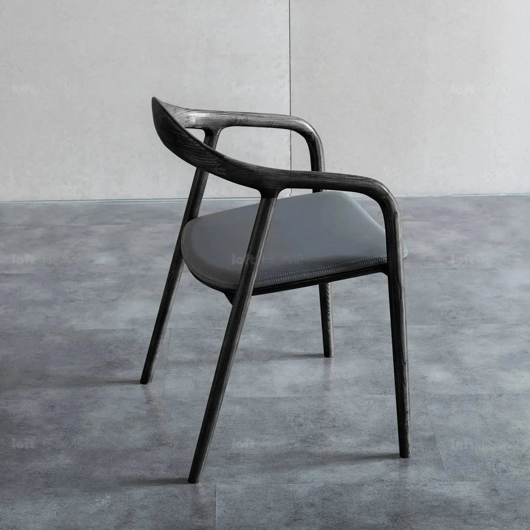 Japandi wood dining chair neum detail 12.