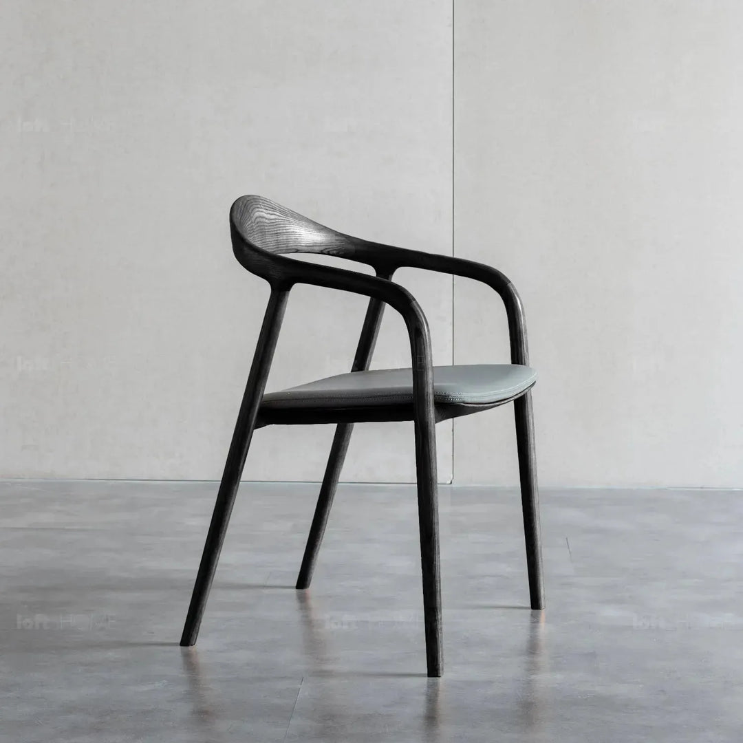 Japandi wood dining chair neum detail 11.