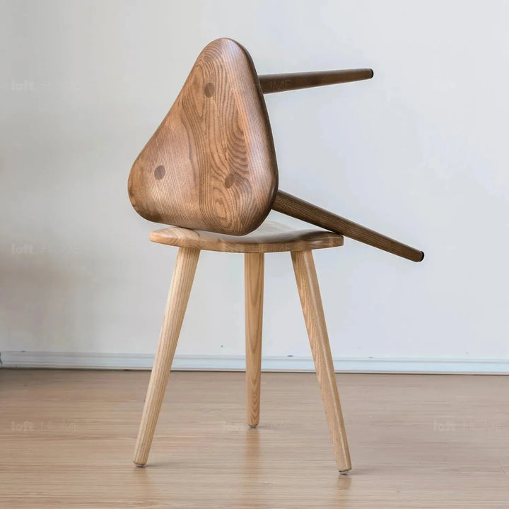 Japandi wood dining stool ride situational feels.