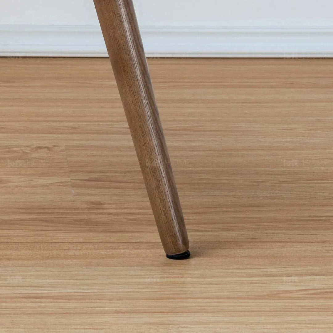 Japandi wood dining stool ride detail 4.