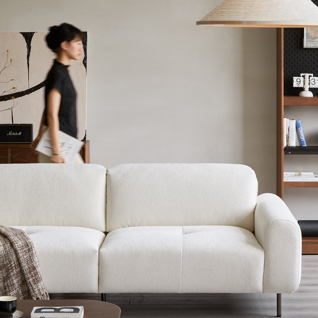 Minimalist chenille velvet fabric 2 seater sofa drift size charts.