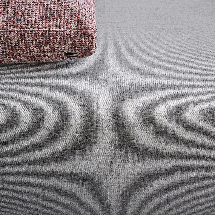 Minimalist fabric 4 seater sofa nemo in close up details.