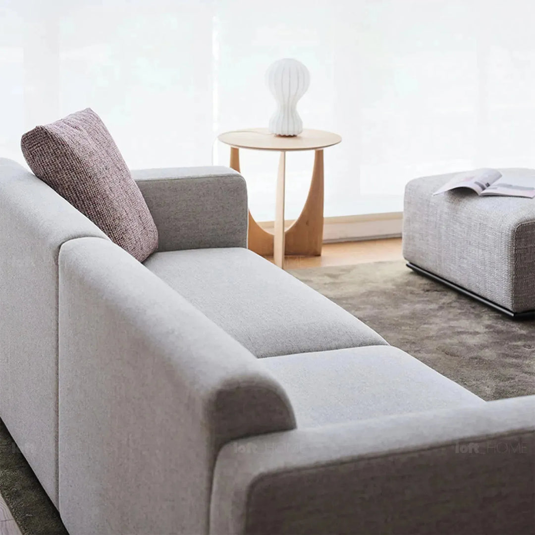 Minimalist fabric 4 seater sofa nemo in details.