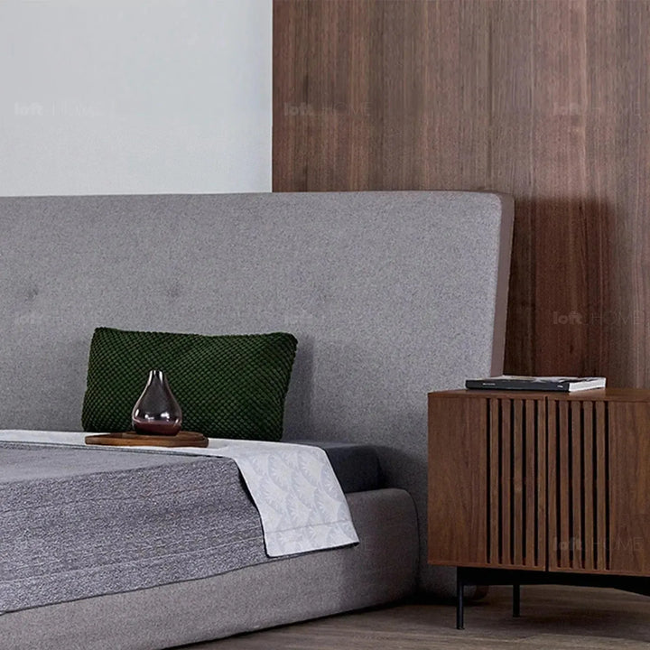 Minimalist fabric bed charles detail 1.