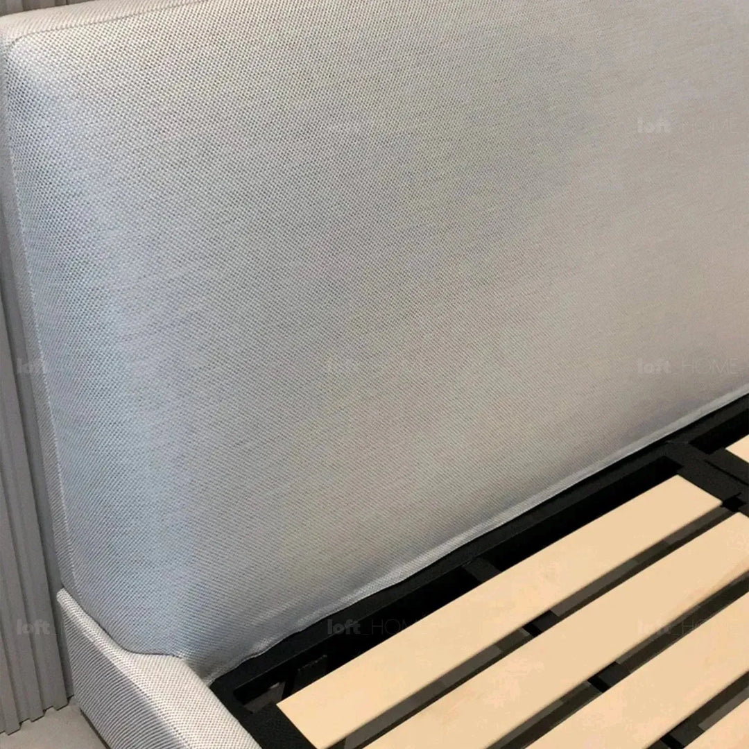 Minimalist fabric bed lines situational feels.