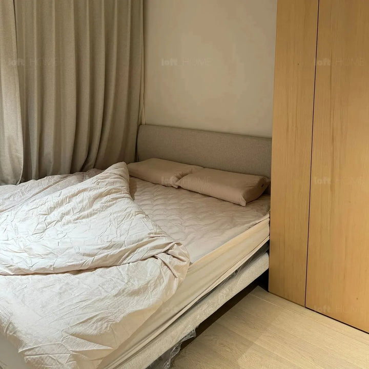 Minimalist fabric bed nor detail 2.