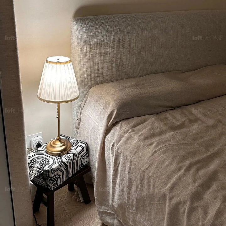 Minimalist fabric bed nor detail 4.