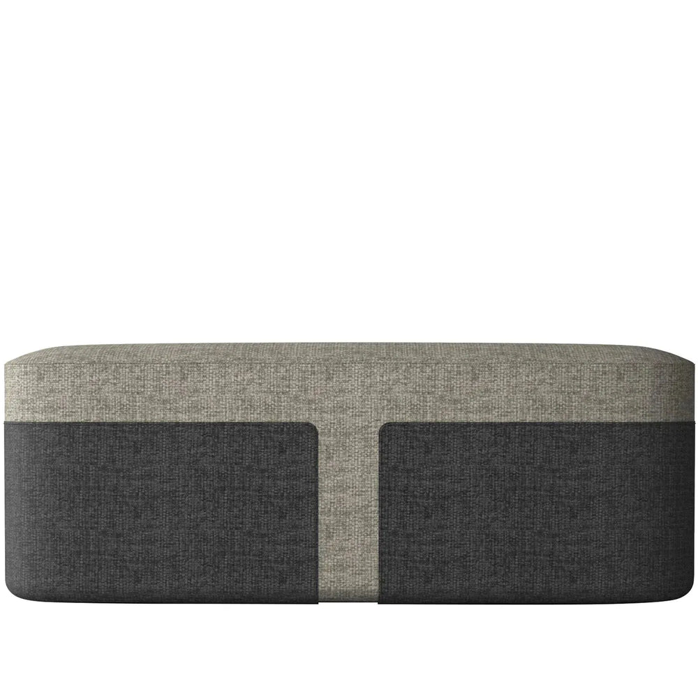 Modern fabric bench bag xl in white background.