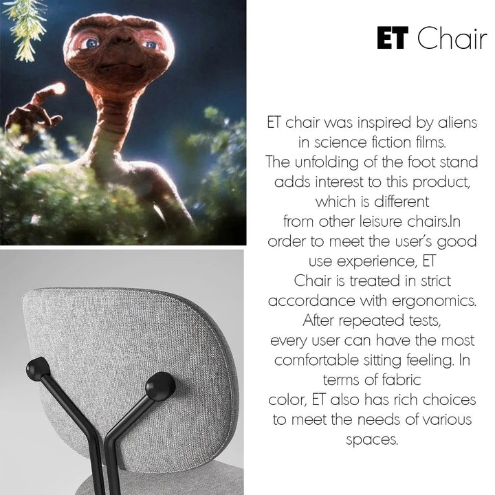 Industrial fabric dining chair et material variants.