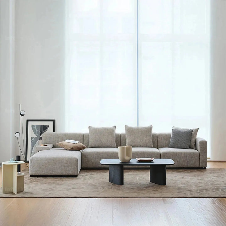 Minimalist fabric l shape sectional sofa nemo 3+l with context.