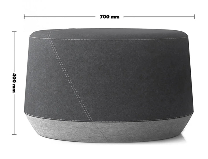 Modern fabric ottoman buono size charts.