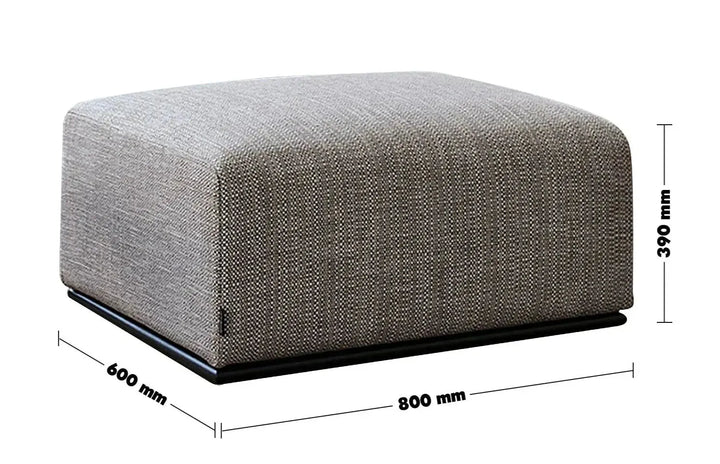 Minimalist fabric ottoman nemo size charts.