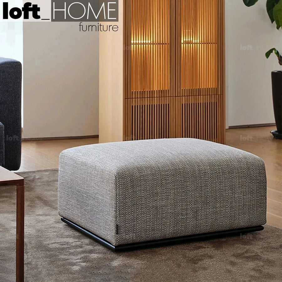 Minimalist fabric ottoman nemo primary product view.
