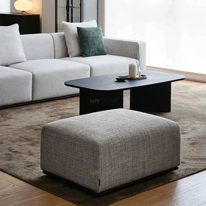Minimalist fabric ottoman nemo conceptual design.