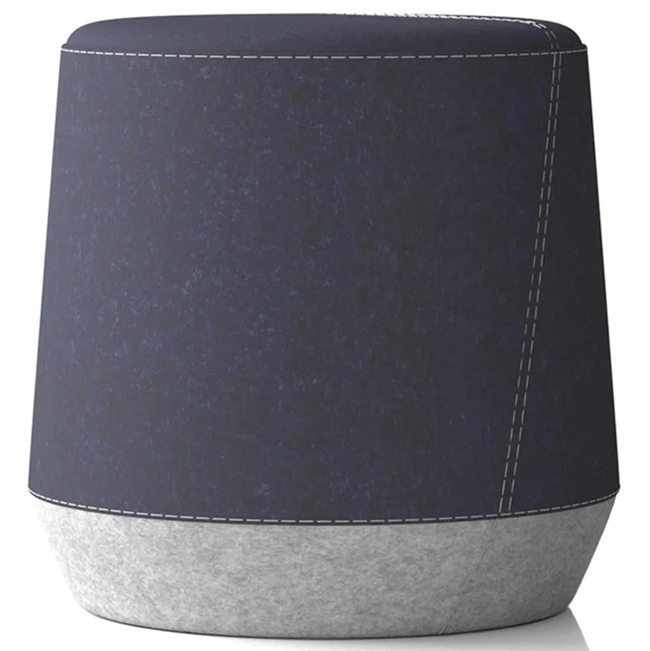 Modern fabric ottoman buono in white background.
