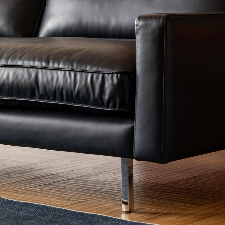 Minimalist Microfiber Leather 1 seater sofa unique material variants.