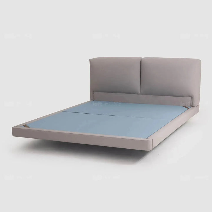 Minimalist genuine leather floating bed bence environmental situation.