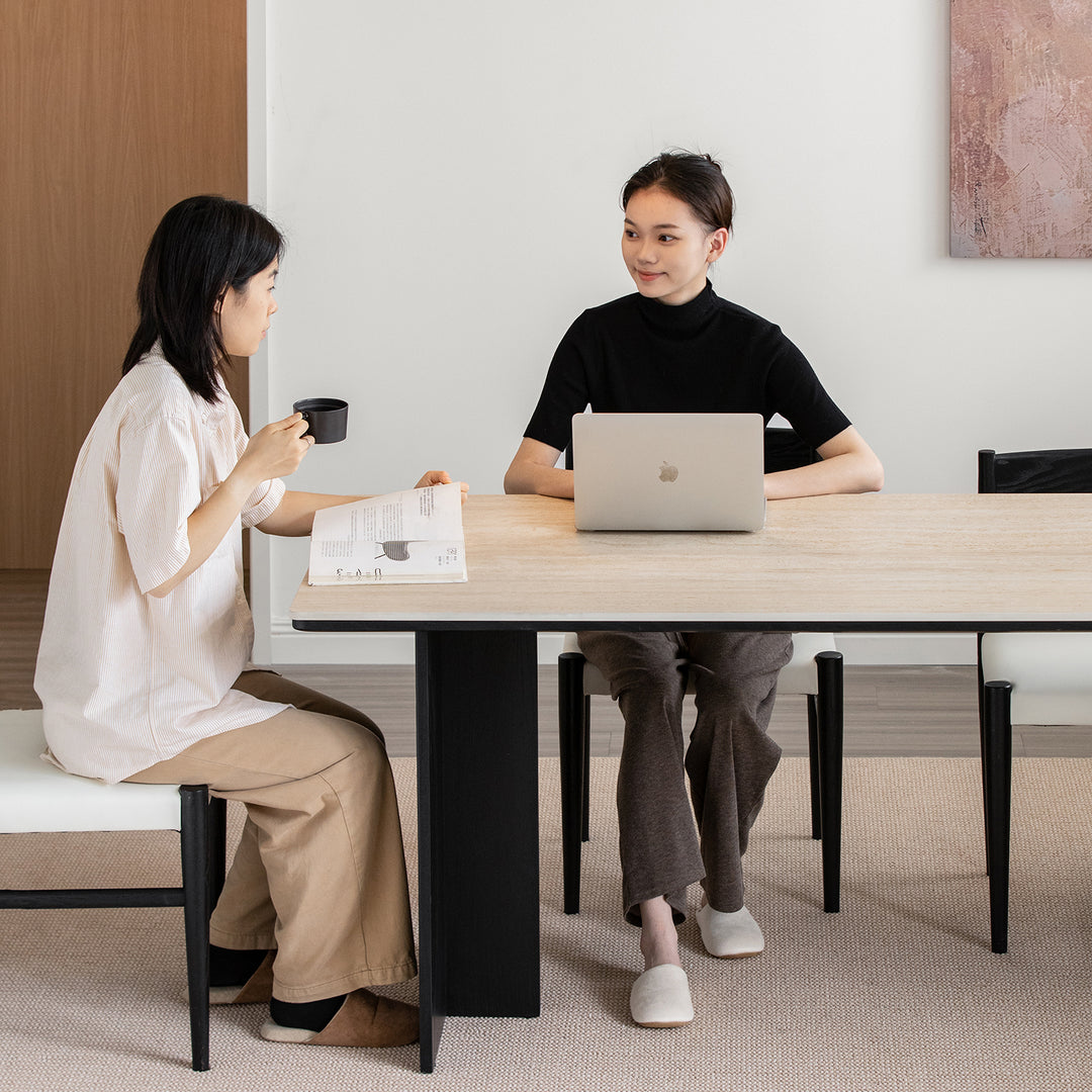 Minimalist sintered stone dining table black oslo size charts.
