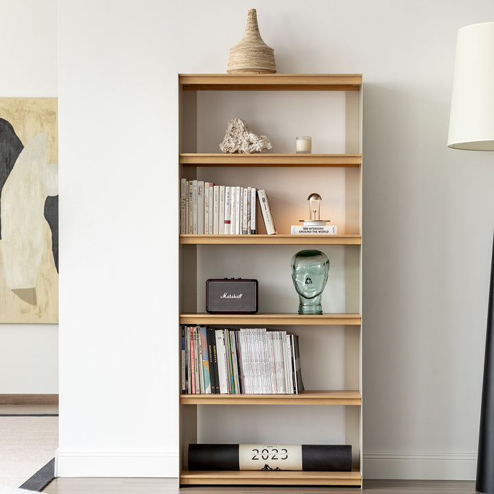 Minimalist stainless steel bookshelf aesop size charts.