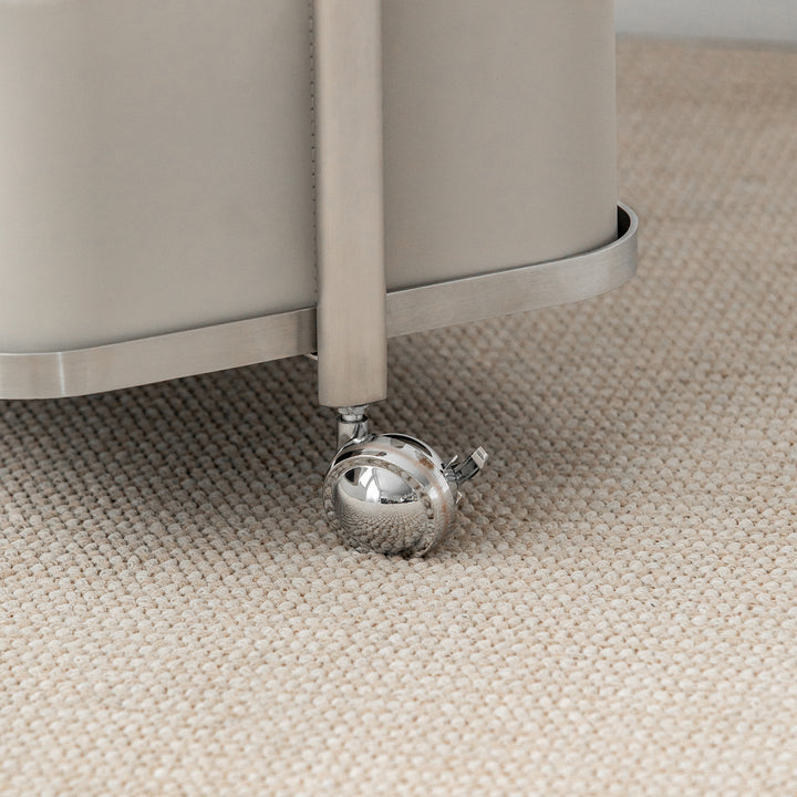 Minimalist stainless steel clothes hanger hera material variants.