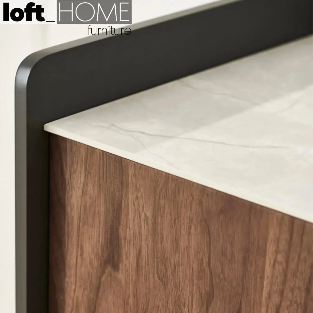 Modern ceramic side cabinet alvin in still life.