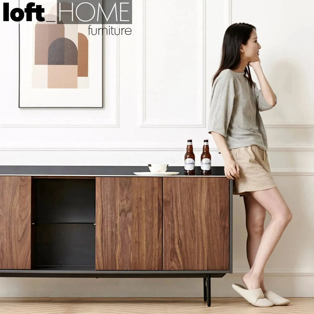 Modern ceramic side cabinet alvin with context.