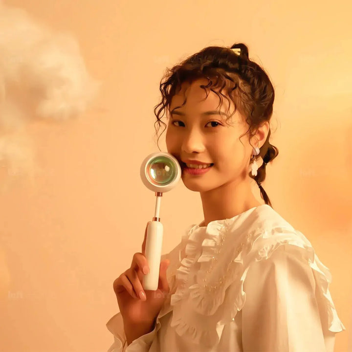 Contemporary charging lamp sunset in details.