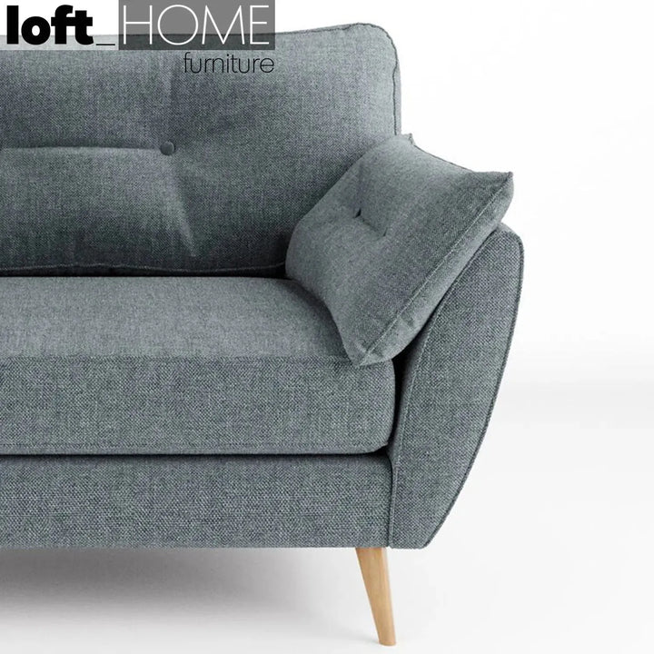 Scandinavian fabric 2 seater sofa henri with context.