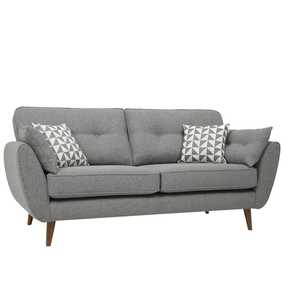 Scandinavian fabric 3 seater sofa henri with context.