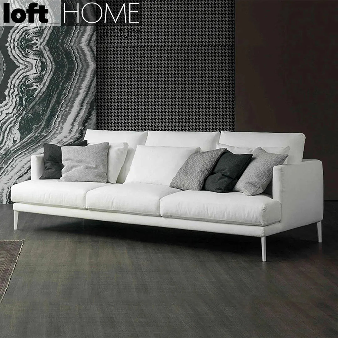 Modern fabric 3 seater sofa william with context.