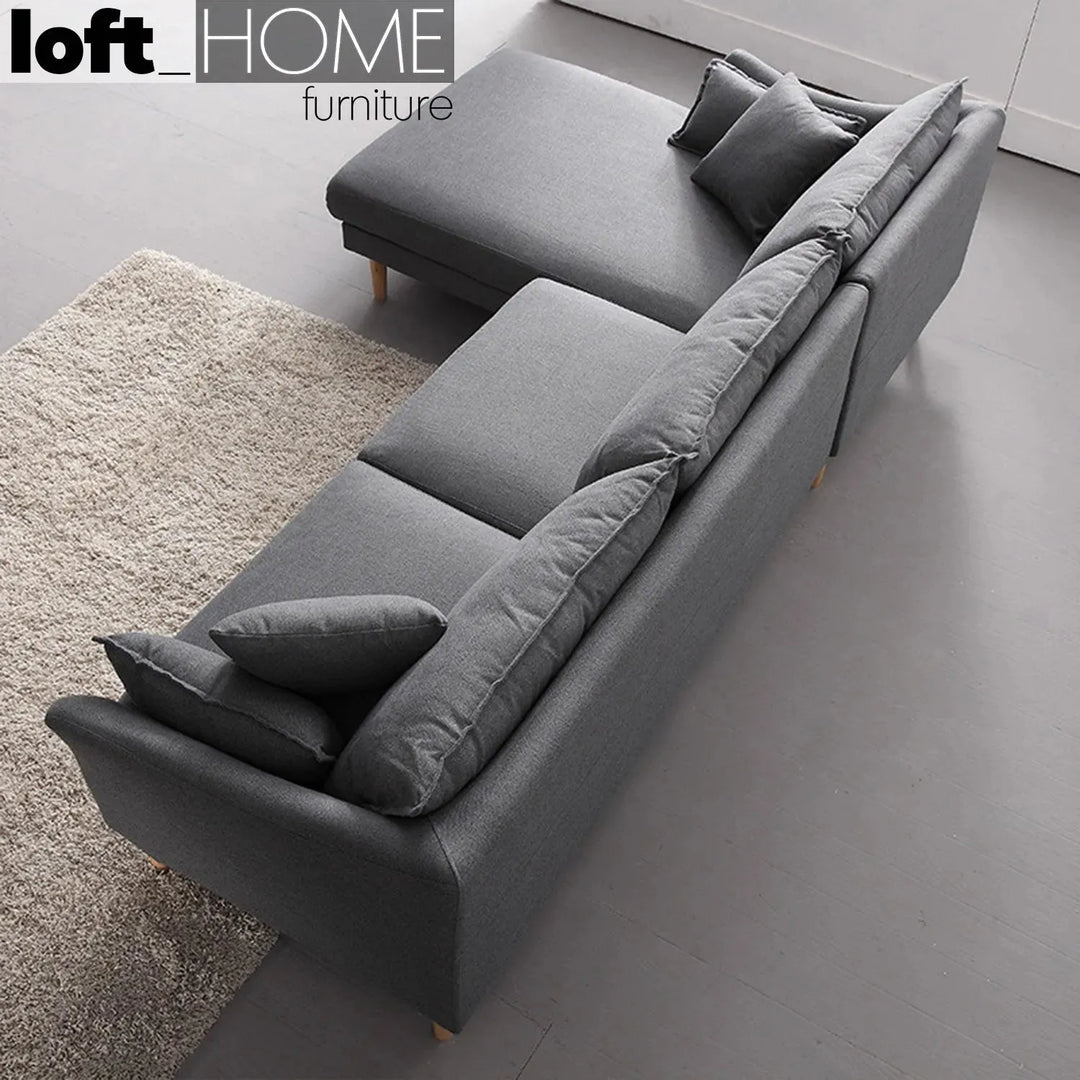 Scandinavian fabric l shape sectional sofa cammy 2+l in details.