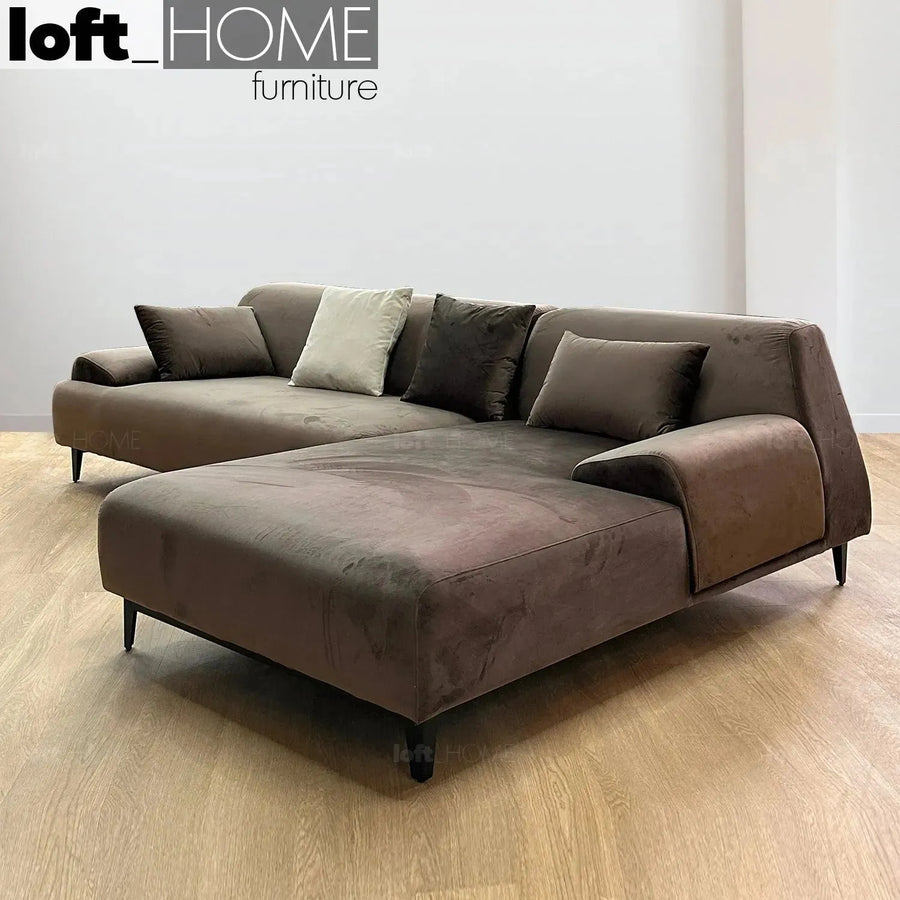 Modern fabric l shape sectional sofa cave 2+l primary product view.
