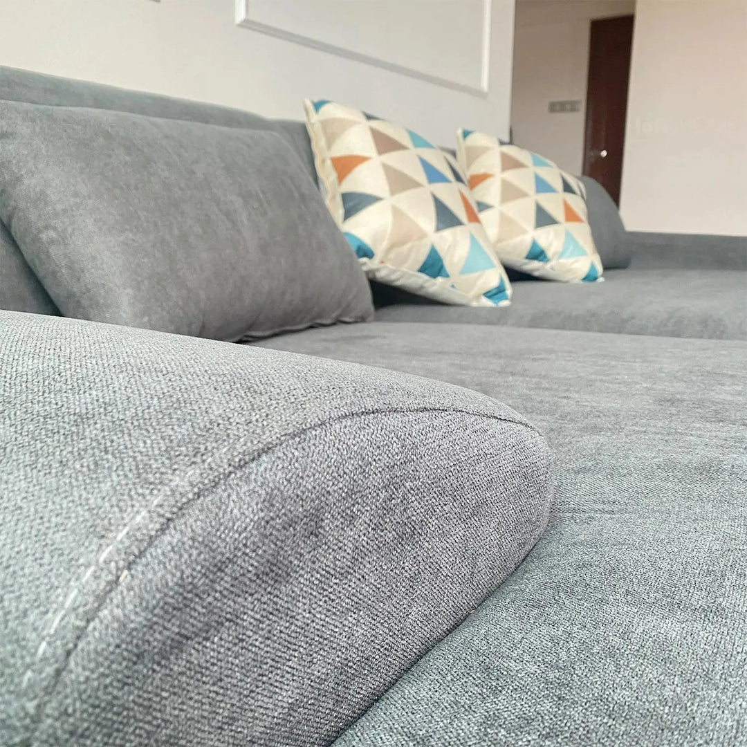 Modern fabric l shape sectional sofa cave 2+l in still life.