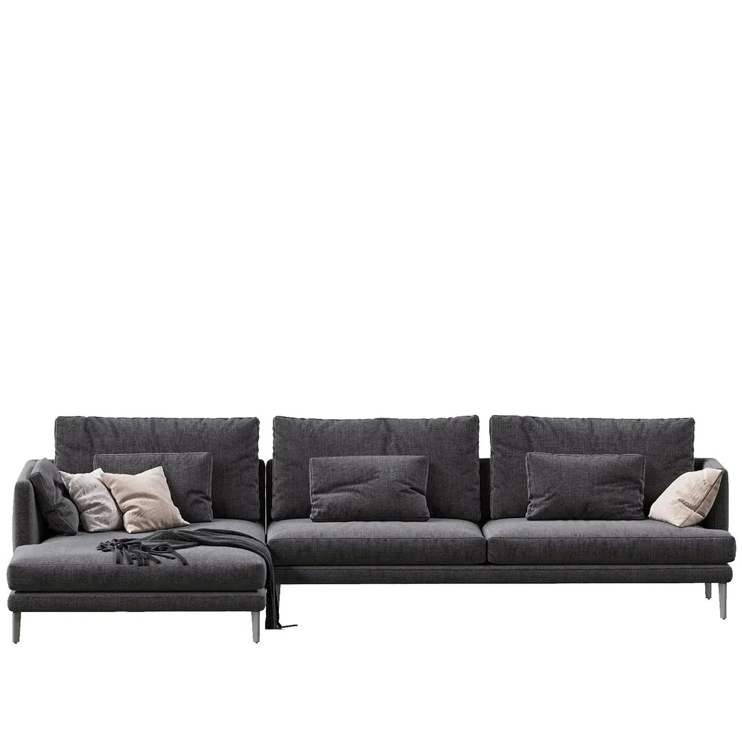 Modern fabric l shape sectional sofa william 3+l with context.