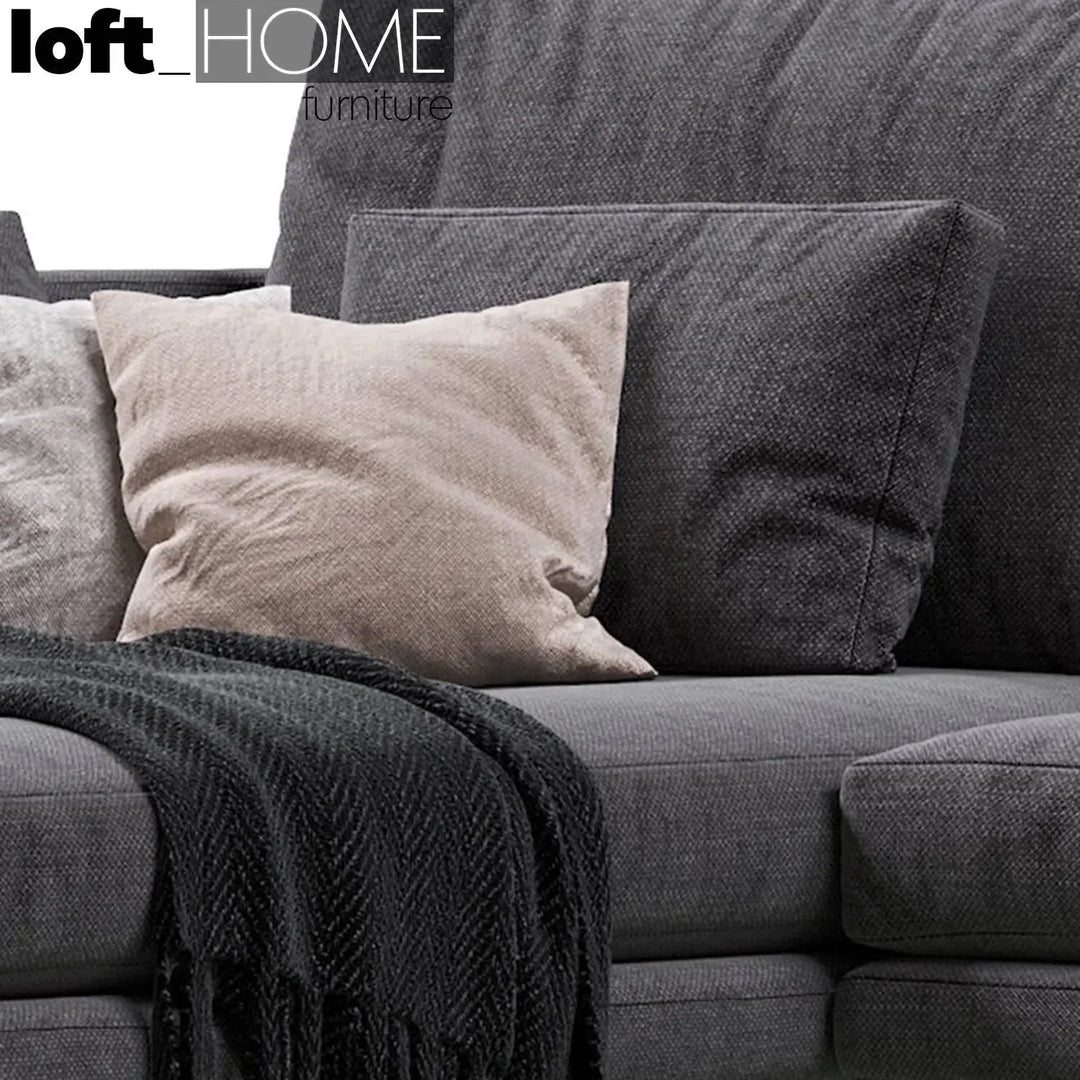 Modern fabric l shape sectional sofa william 3+l in still life.