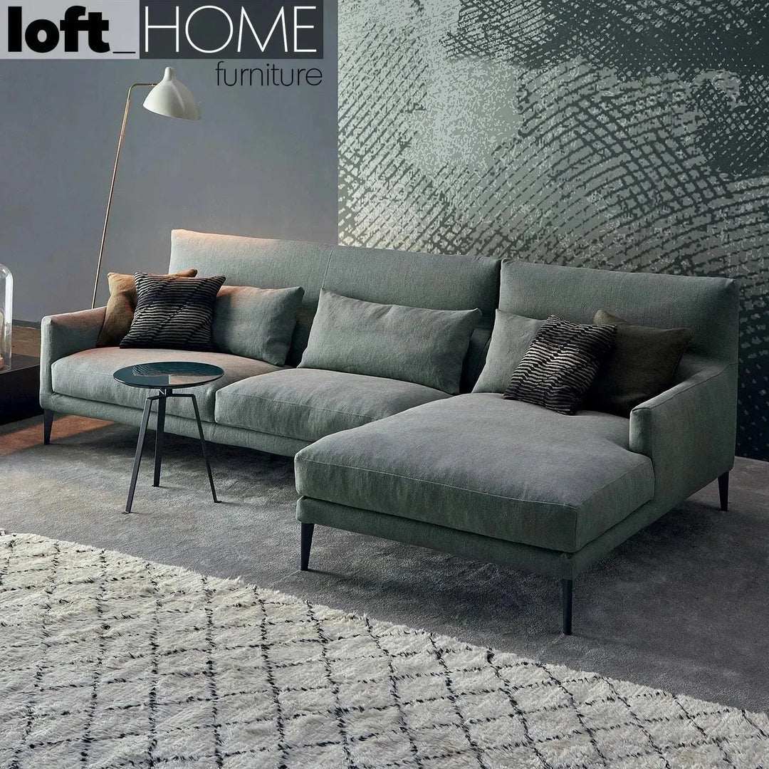 Modern fabric l shape sectional sofa william 2+l with context.
