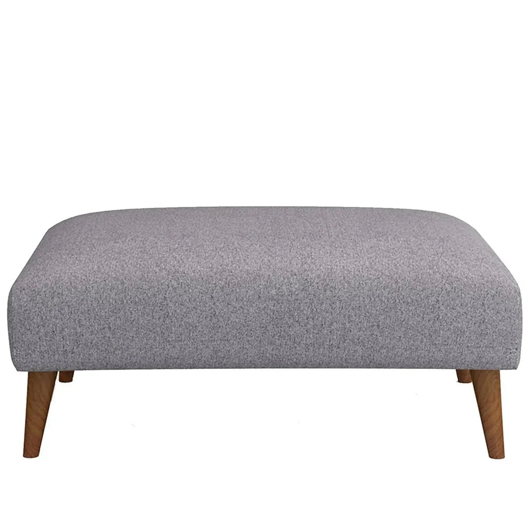 Scandinavian fabric ottoman henri in white background.