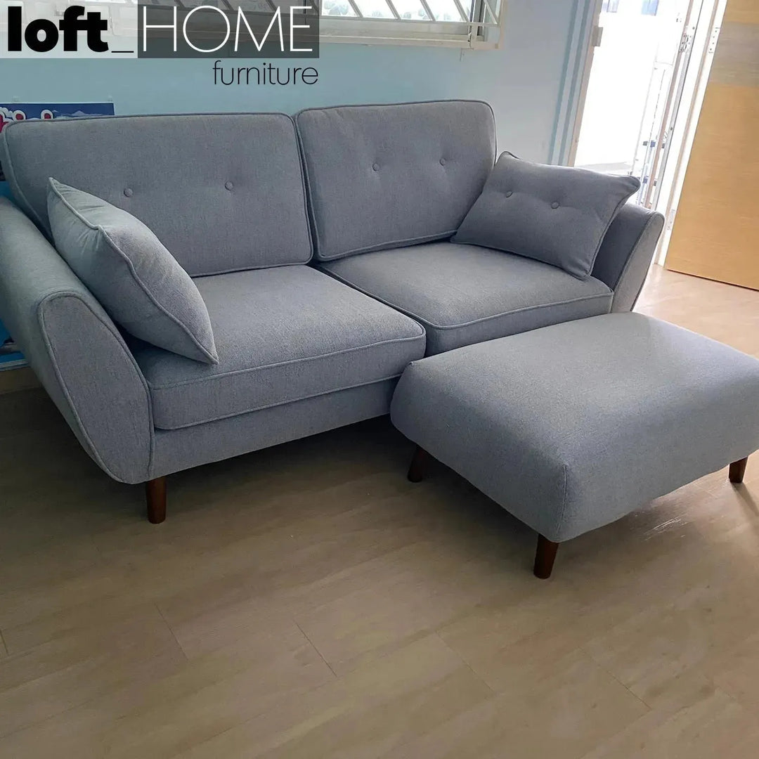 Scandinavian fabric ottoman henri conceptual design.