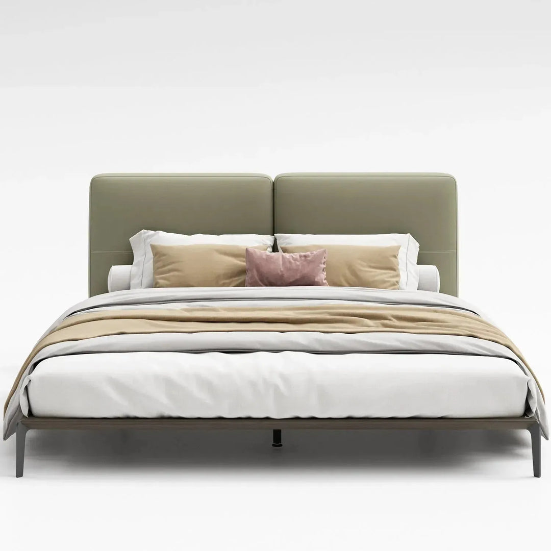 Minimalist genuine leather bed armelle environmental situation.