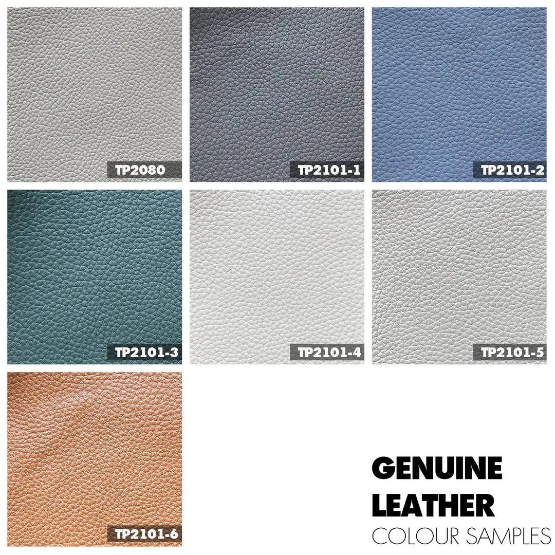 Modern genuine leather bed keanu color swatches.