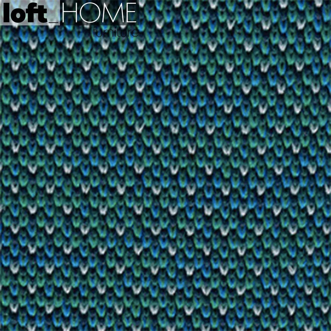 Contemporary knit fabric ottoman resting bear material variants.