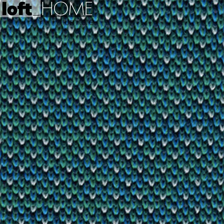 Contemporary knit fabric ottoman resting bear material variants.