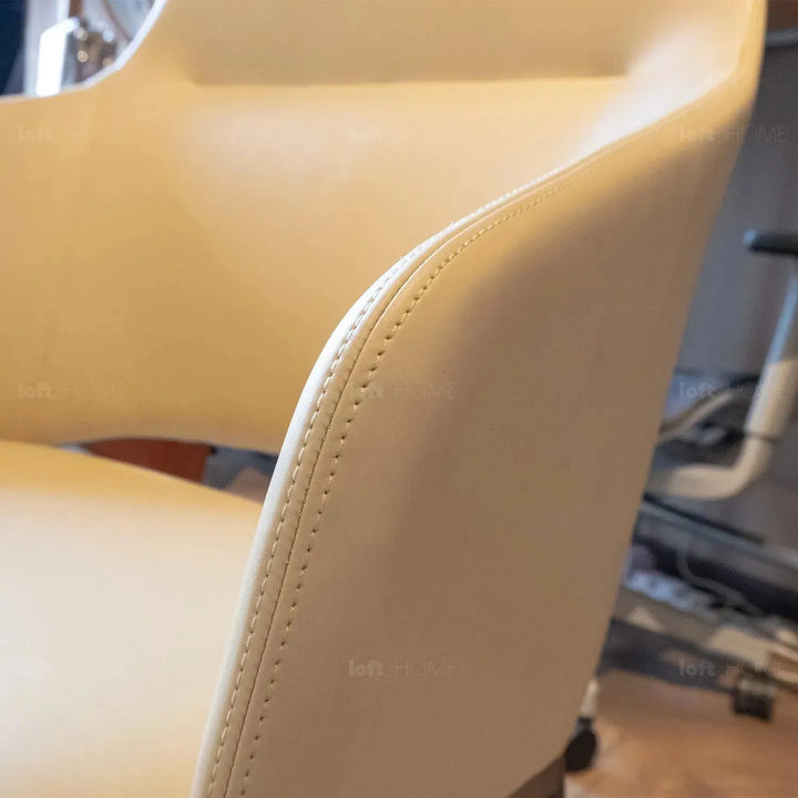 Modern fabric and leather dining chair metal man n17 conceptual design.