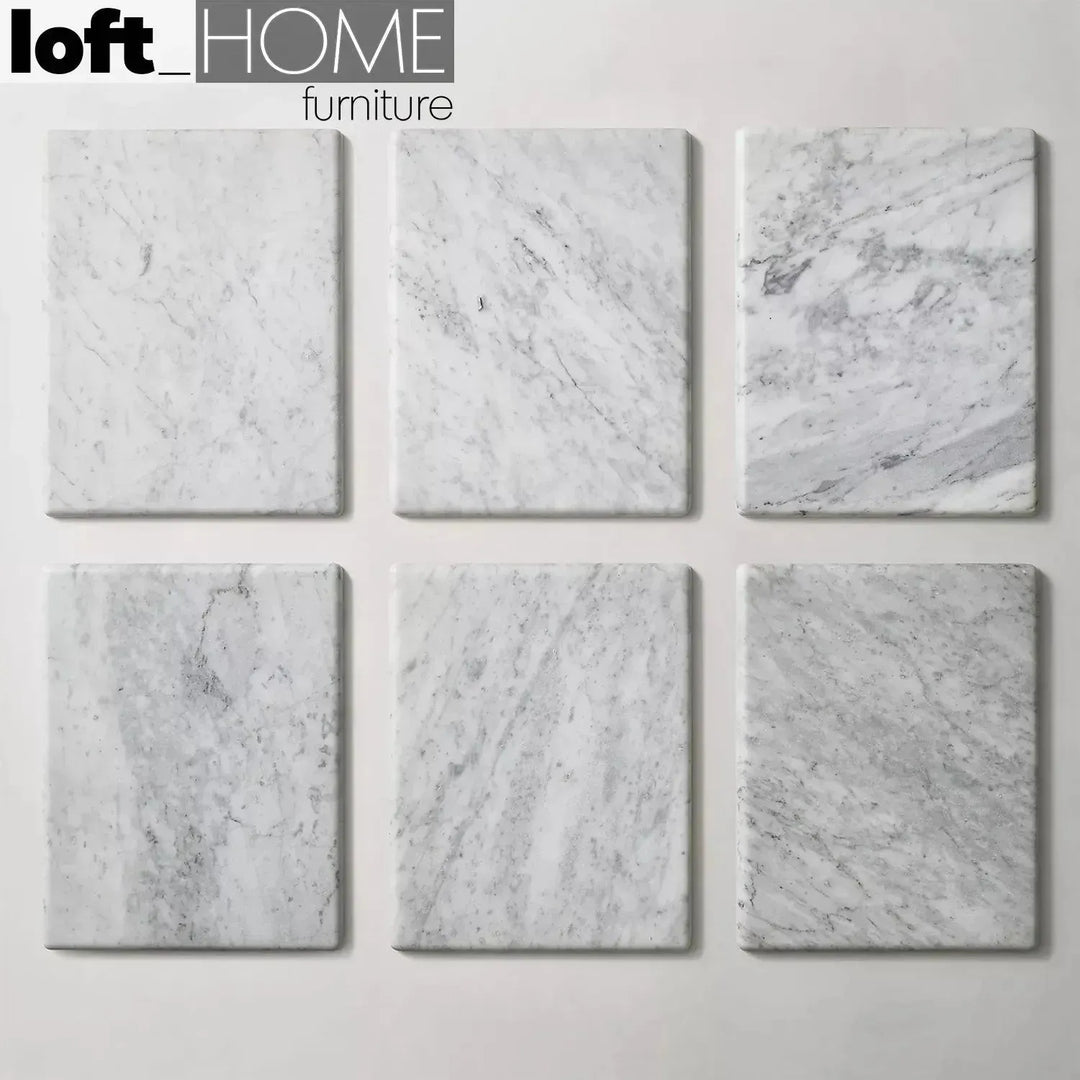 Minimalist marble side table thaddeus square color swatches.