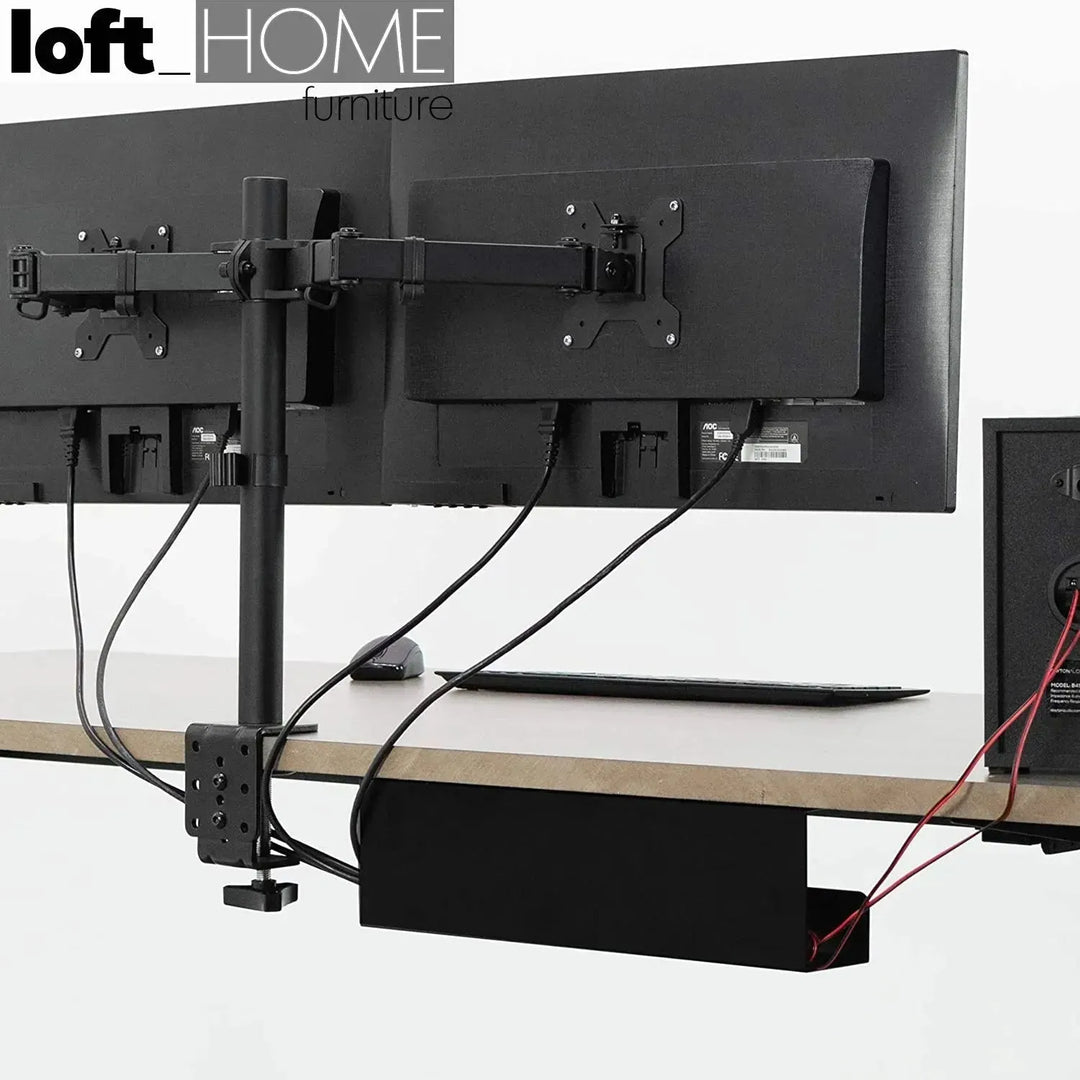 Modern metal under desk cable tray organizer decor color swatches.