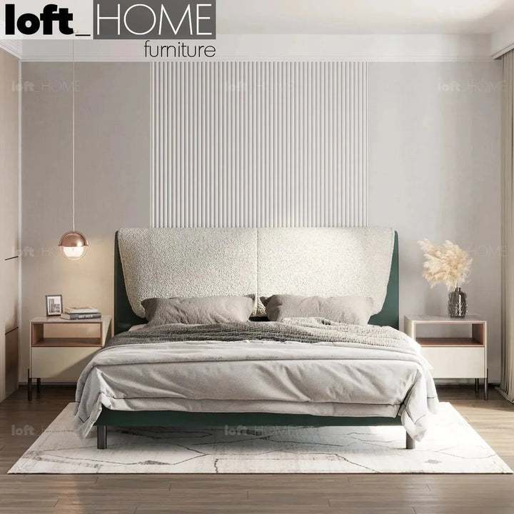 Cream microfiber leather bed keanu environmental situation.