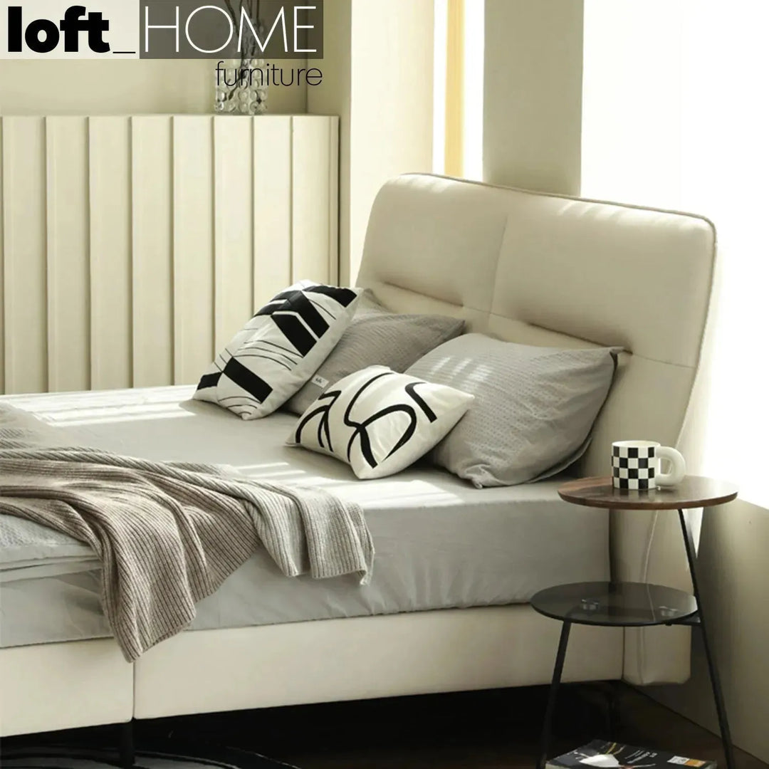 Modern microfiber leather bed skye conceptual design.